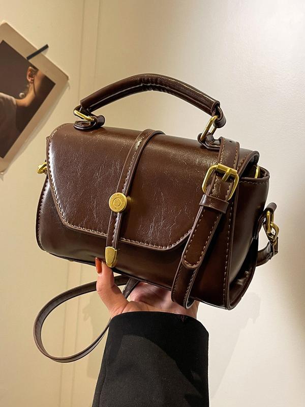 ALWINA™ - TRENDY CONTRAST STITCHING SMALL SQUARE SHOULDER BAG - MABEL LONDON