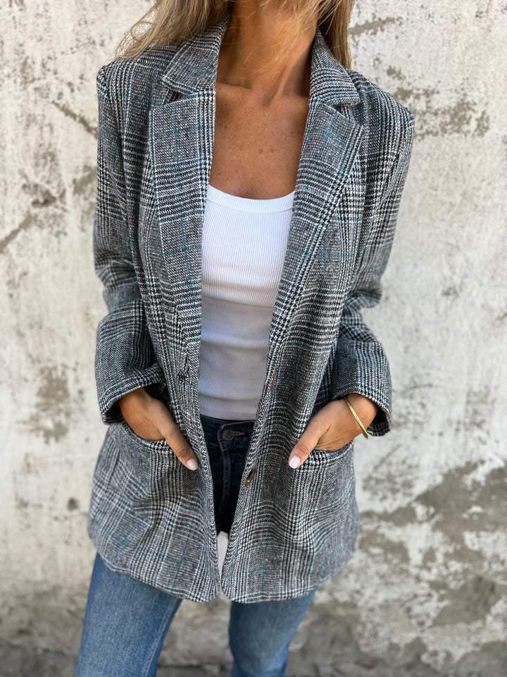 LUCINDA™ - Classic Plaid Blazer - MABEL LONDON