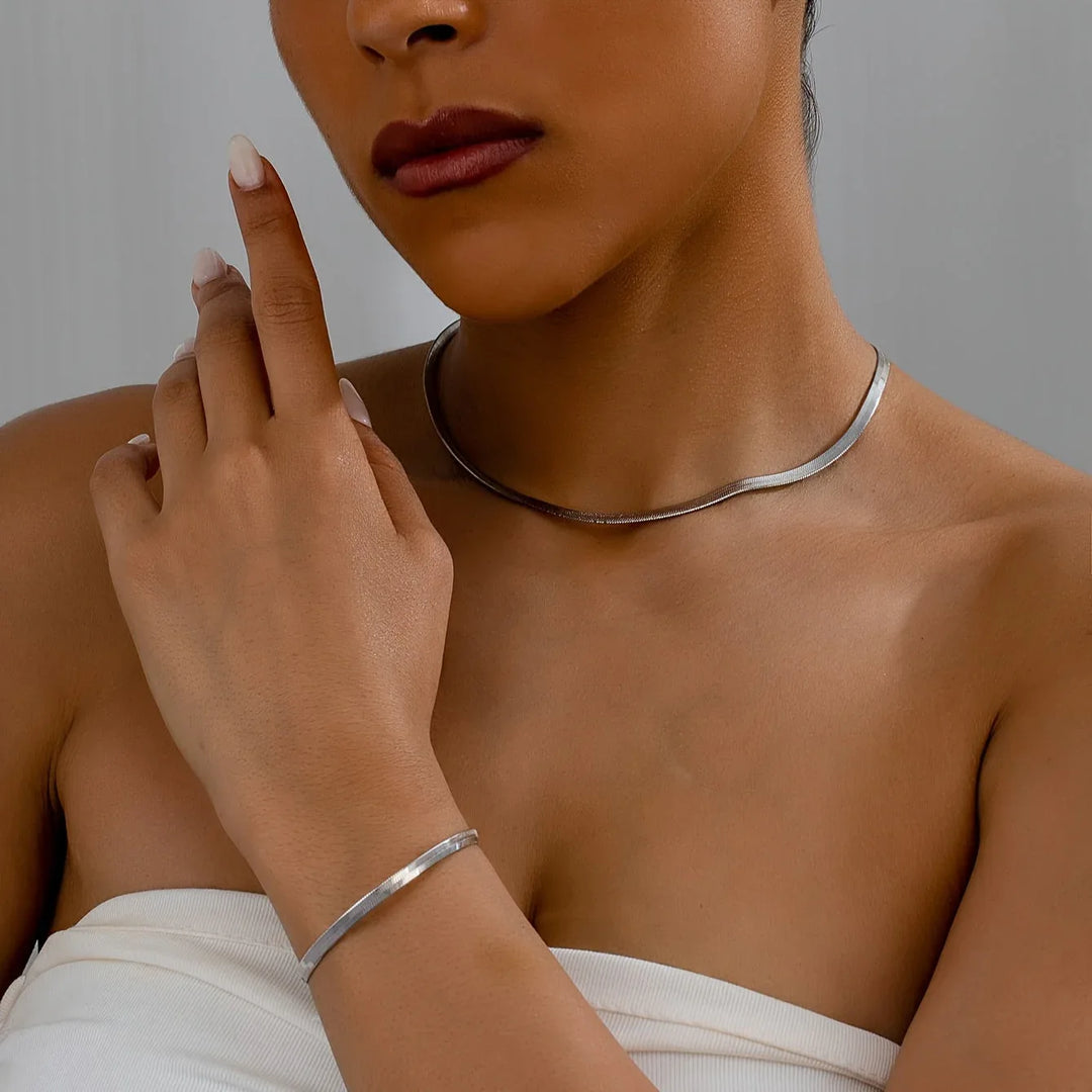 Vintage Snake Chain Necklace Set - MABEL LONDON