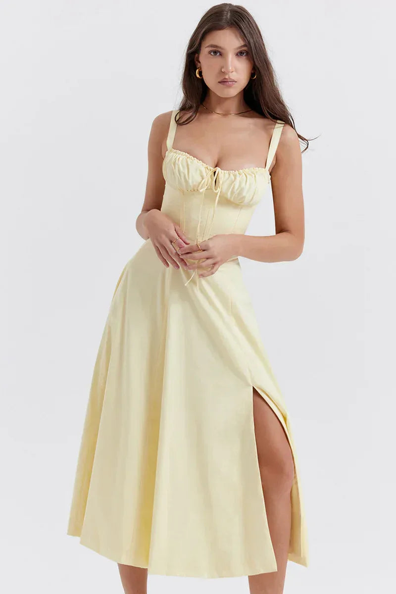 ELENA™ – Chic Corset Milkmaid Dress - MABEL LONDON