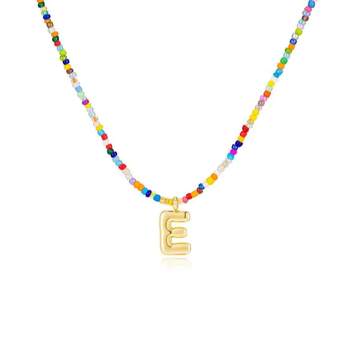 MACY™ - Colorful Bubble Letter Necklace - MABEL LONDON