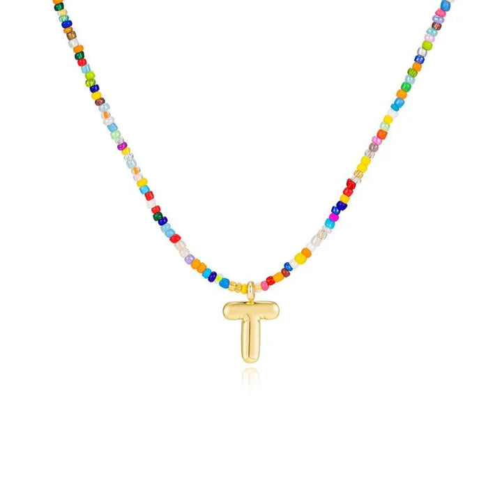 MACY™ - Colorful Bubble Letter Necklace - MABEL LONDON