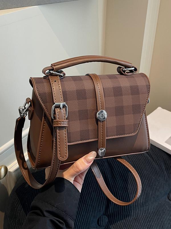 ALWINA™ - TRENDY CONTRAST STITCHING SMALL SQUARE SHOULDER BAG - MABEL LONDON