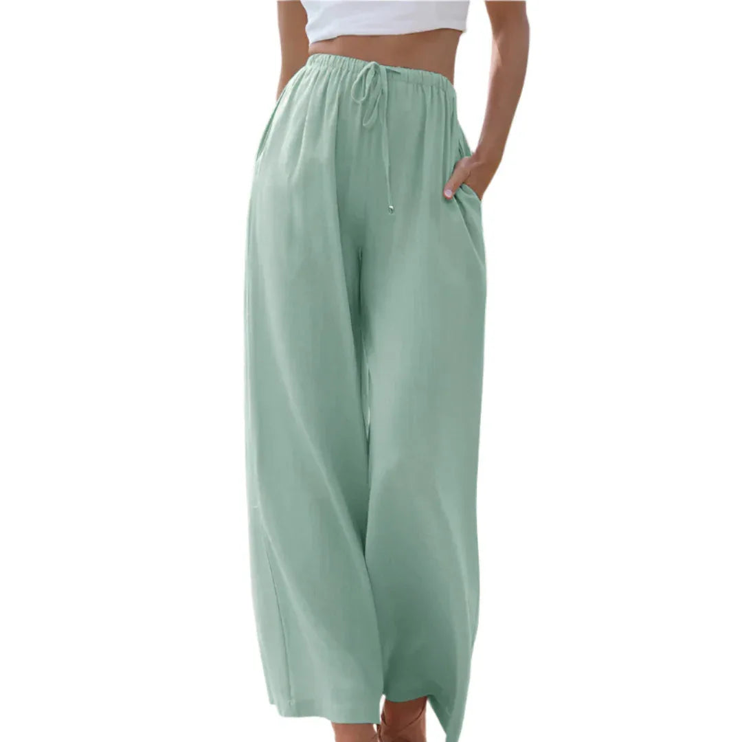 MARIANNE™ – Casual Summer Wide Leg Trousers - MABEL LONDON