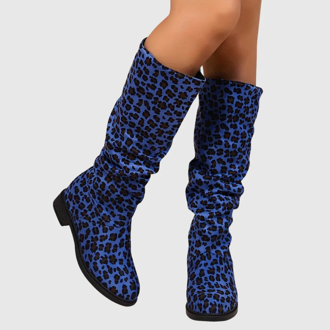 Selah | Leopard Mid-Calf Boots - MABEL LONDON