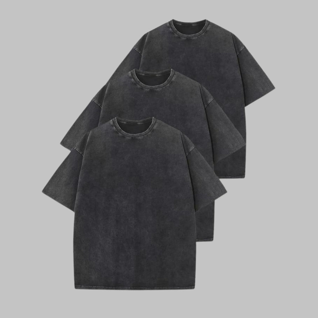 AFINA™ - Casual Oversized Wash Crew Neck Unisex Shirt - MABEL LONDON