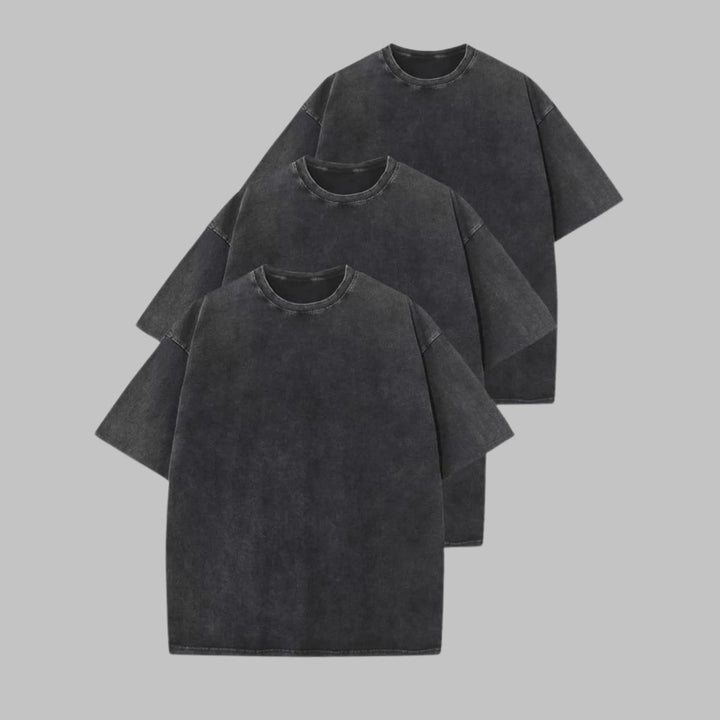 AFINA™ - Casual Oversized Wash Crew Neck Unisex Shirt - MABEL LONDON