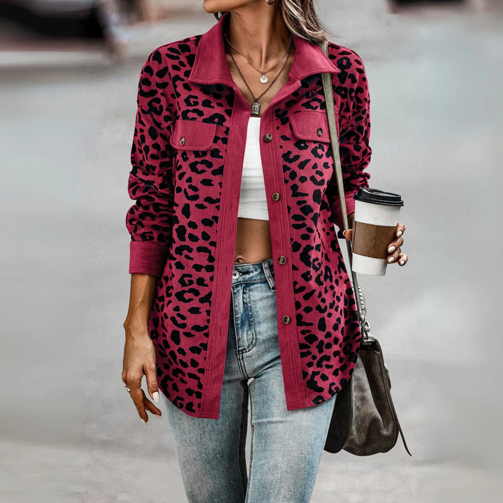 SISI™ - Casual Leopard Print Button Front Jacket - MABEL LONDON
