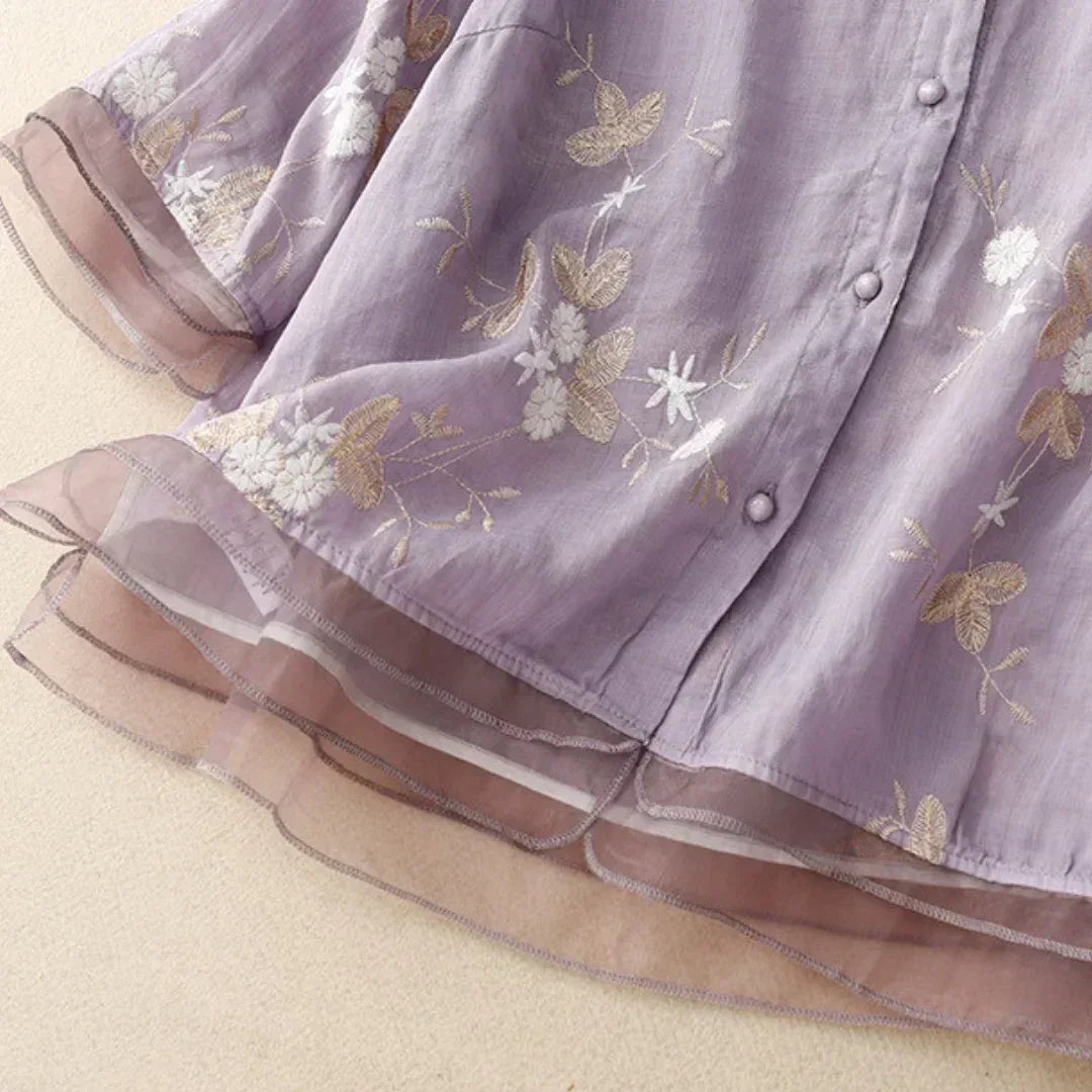 Laurienne™ | Embroidered blouse - MABEL LONDON