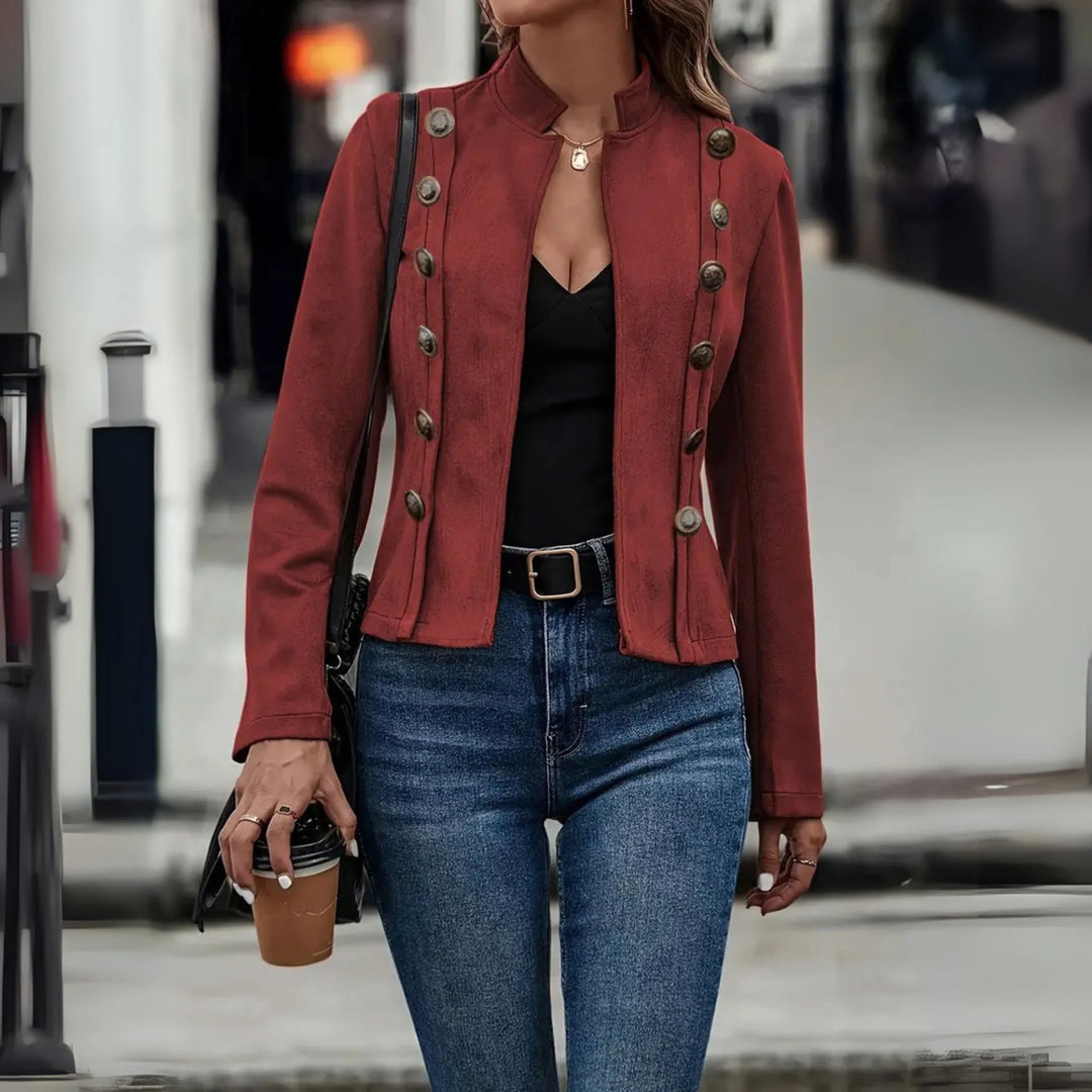 TASMIN™ - Vintage Slim Fit Long Sleeve Jacket - MABEL LONDON