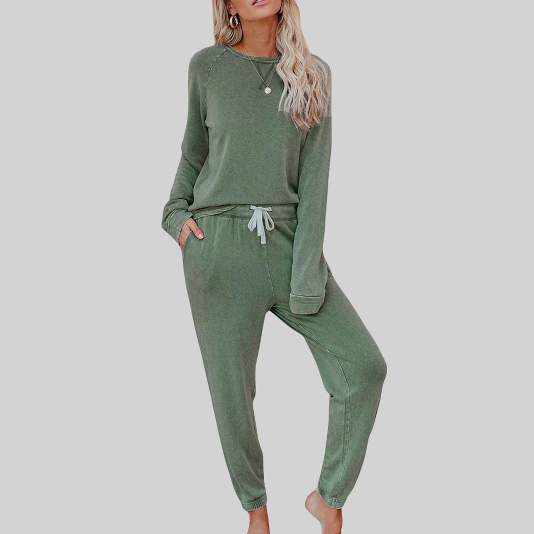 JOCELYN™ - Casual Long Sleeve and Sweatpants Set - MABEL LONDON
