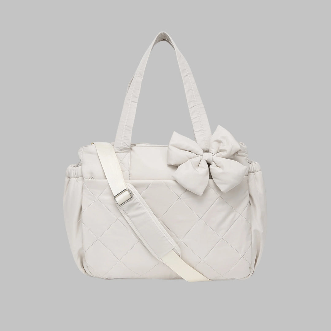 LEILANI™ - Chic Bow Laptop Friendly Puffy Handbag - MABEL LONDON