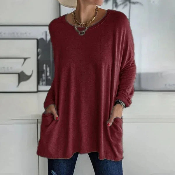 Moira | Relaxed Long Sleeve Top - MABEL LONDON