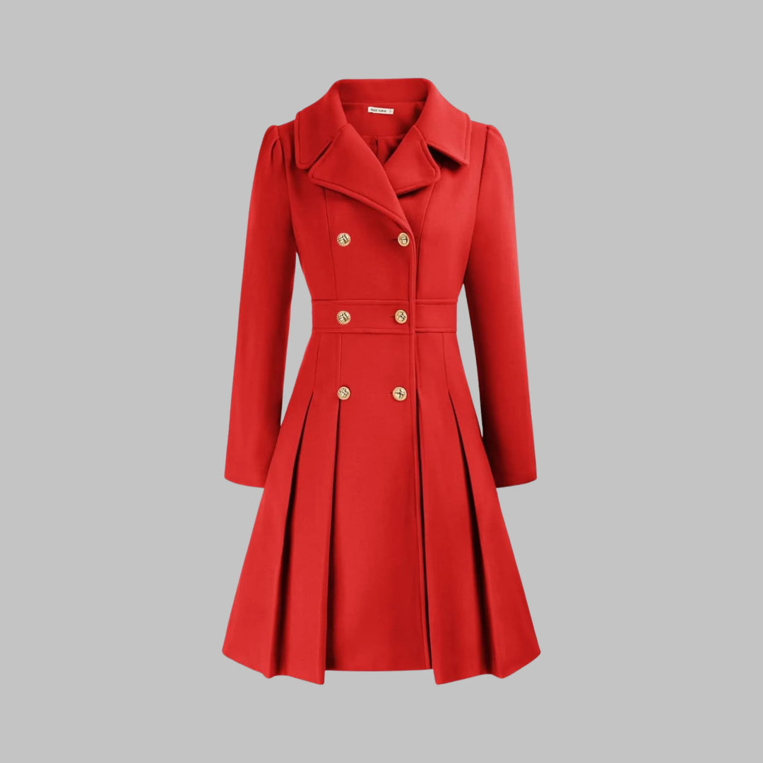 DAMI™ - Classy Double Button Long Sleeve Coat - MABEL LONDON
