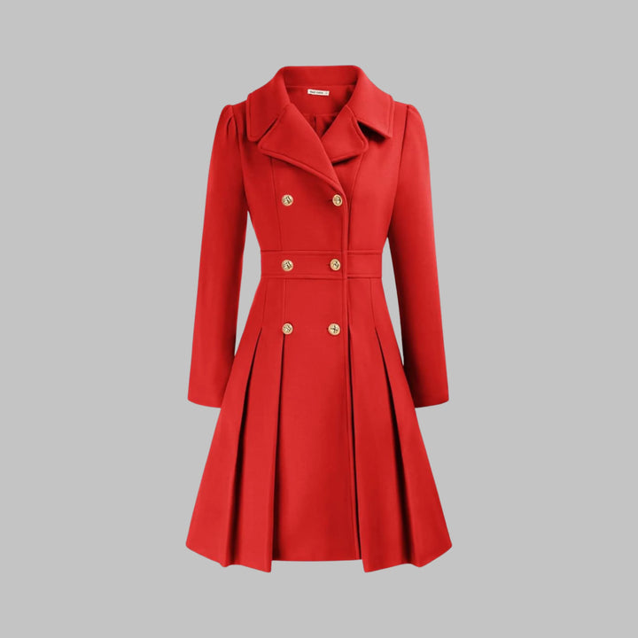 DAMI™ - Classy Double Button Long Sleeve Coat - MABEL LONDON