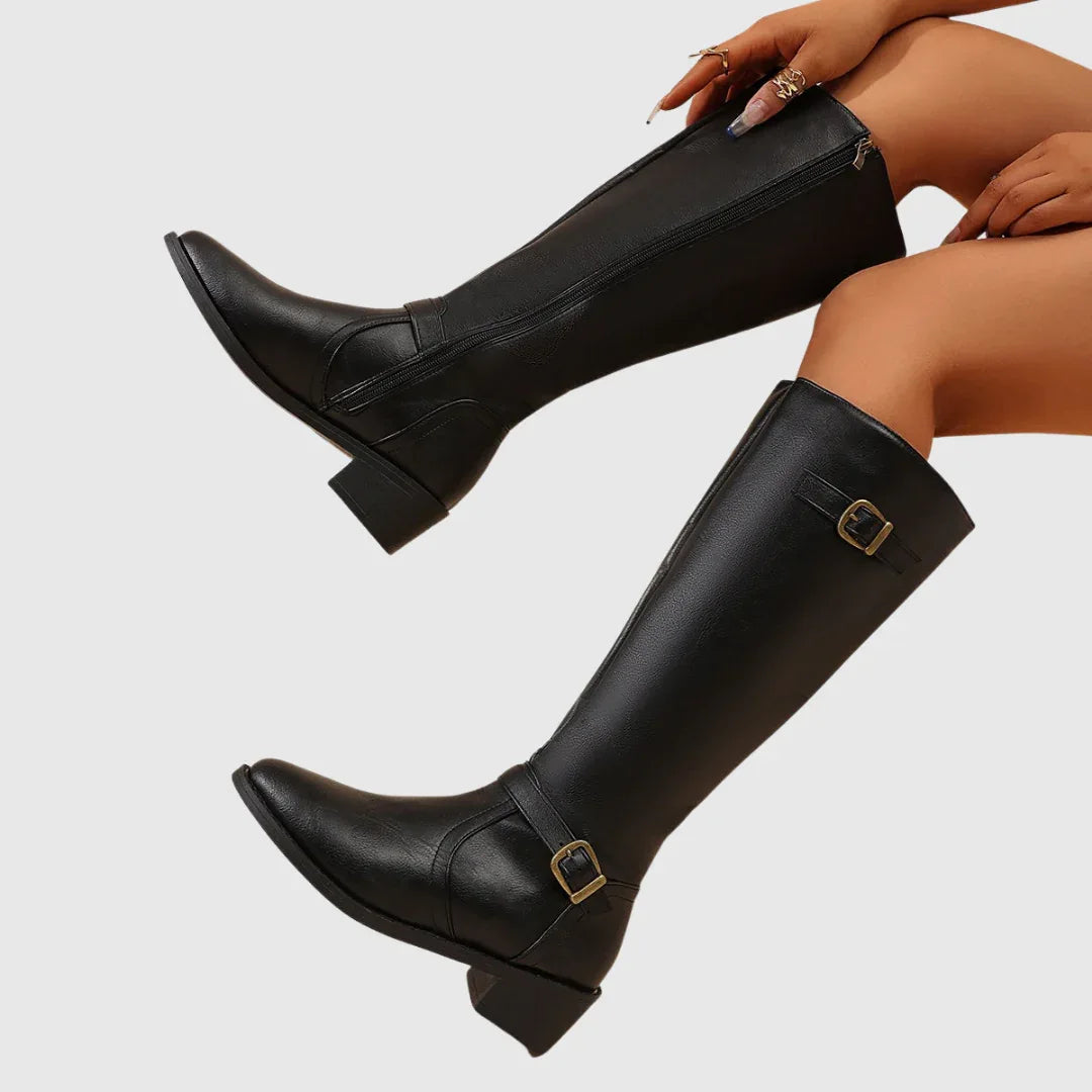 Anastelle | Riding Leather Boots - MABEL LONDON