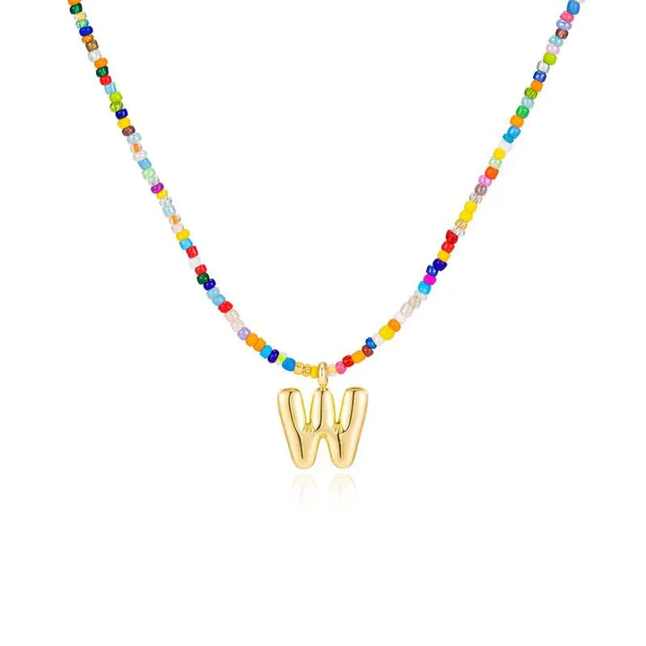 MACY™ - Colorful Bubble Letter Necklace - MABEL LONDON