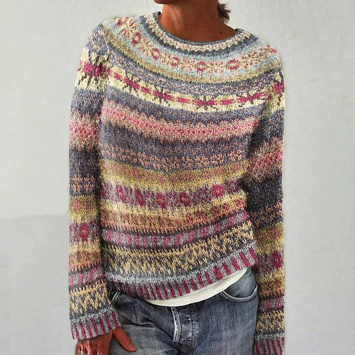 HARPER™ - Vibrant Fair isle Sweater - MABEL LONDON