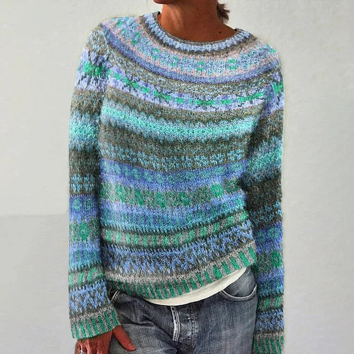 HARPER™ - Vibrant Fair isle Sweater - MABEL LONDON