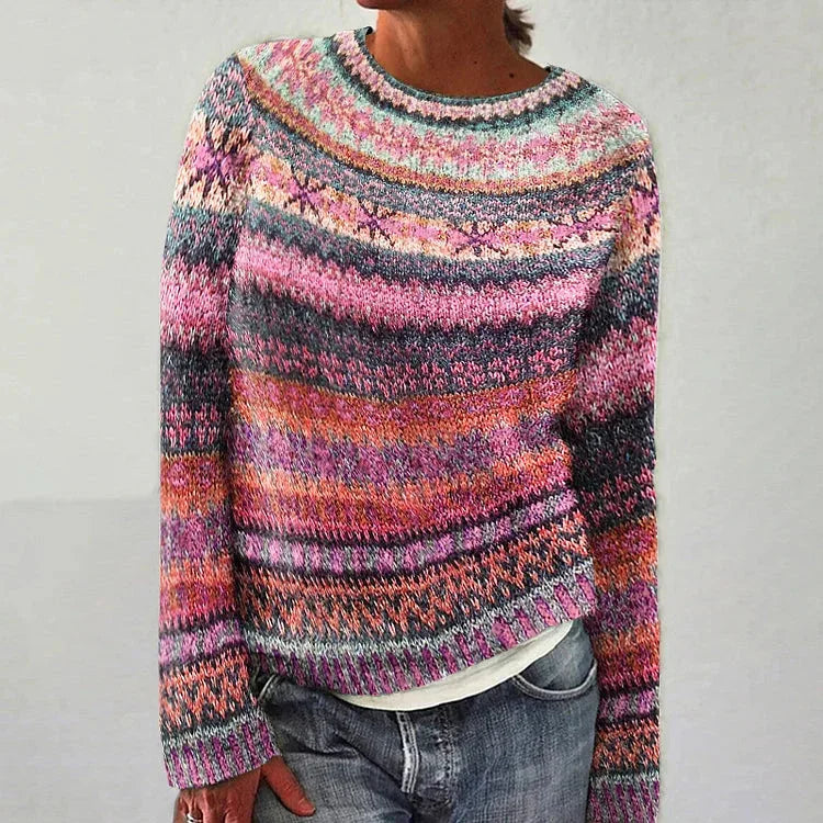HARPER™ - Vibrant Fair isle Sweater - MABEL LONDON