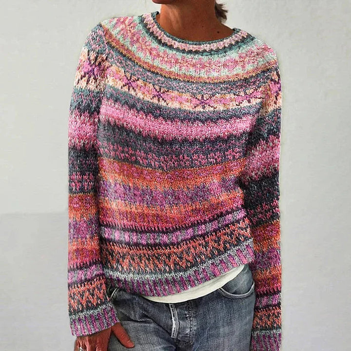 HARPER™ - Vibrant Fair isle Sweater - MABEL LONDON