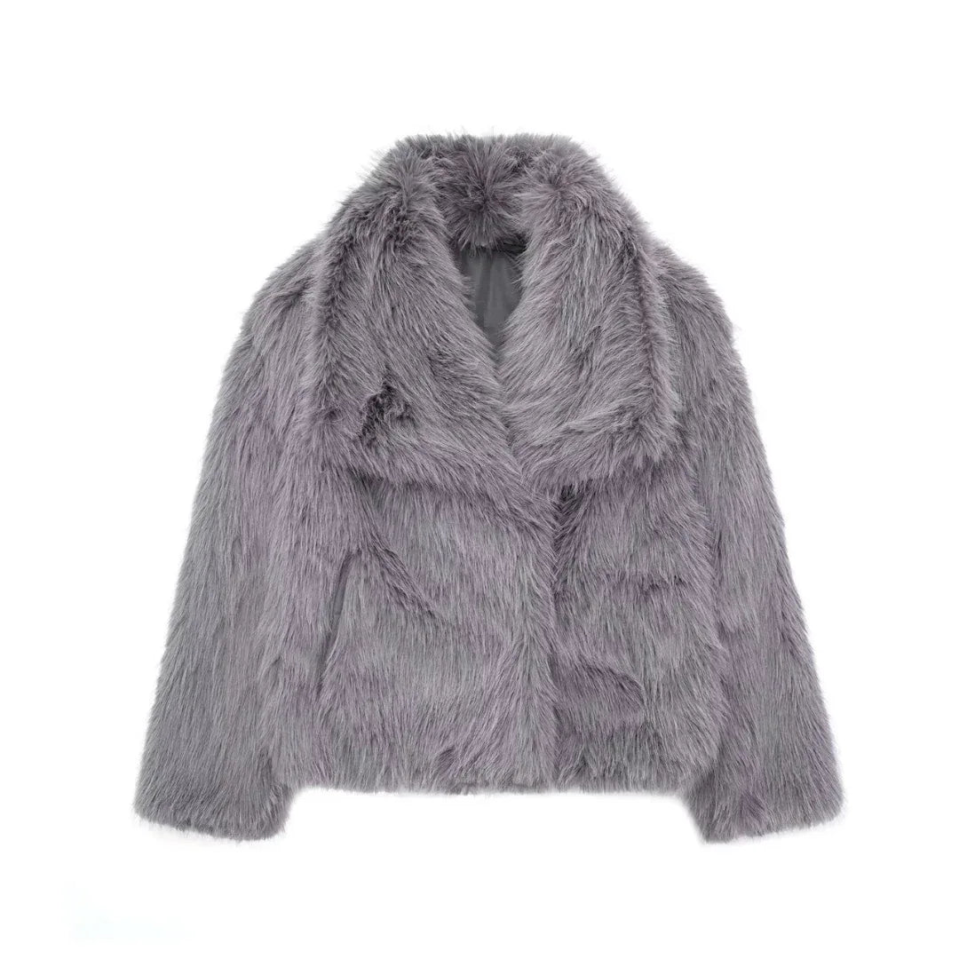 RENATA™ - Elegant Faux Fur Jacket - MABEL LONDON