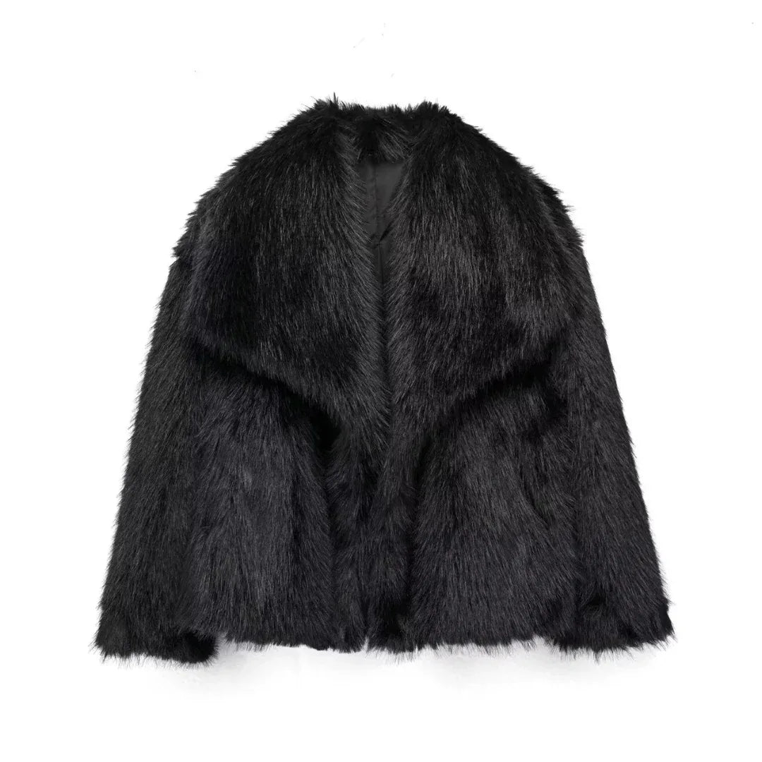 RENATA™ - Elegant Faux Fur Jacket - MABEL LONDON