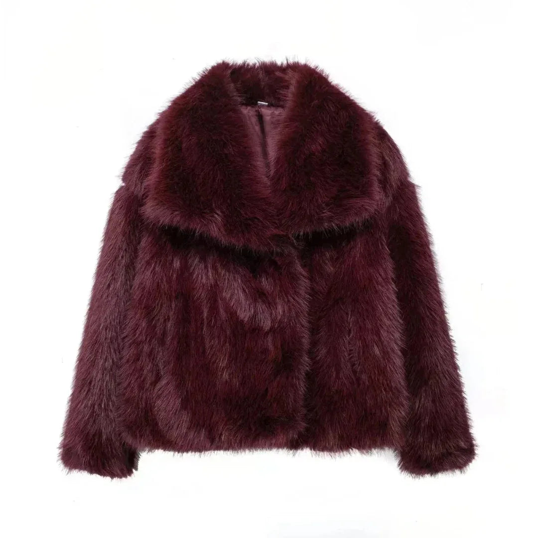 RENATA™ - Elegant Faux Fur Jacket - MABEL LONDON