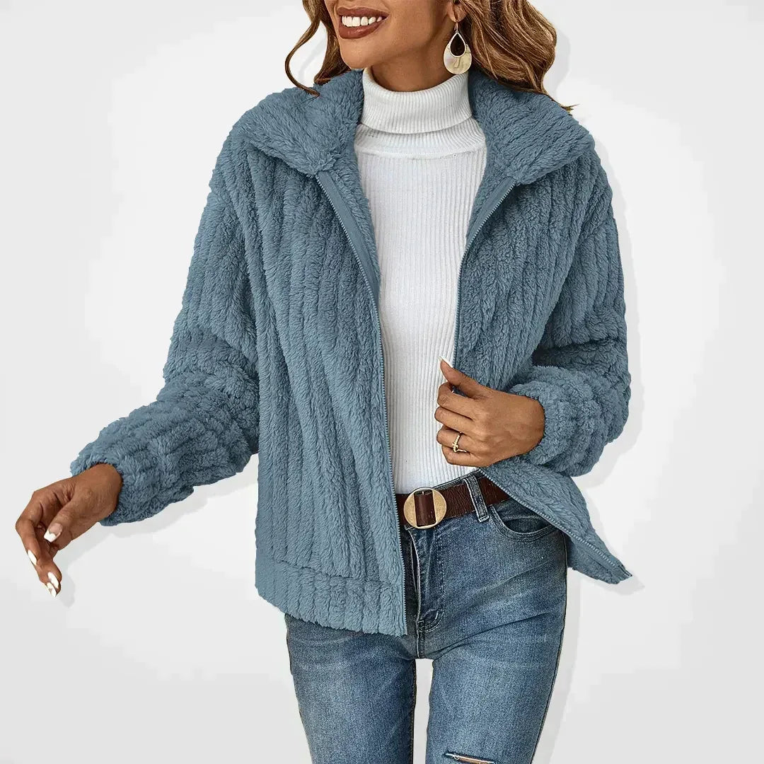 GENEVIEVE™ - Stylish Sherpa Jacket - MABEL LONDON