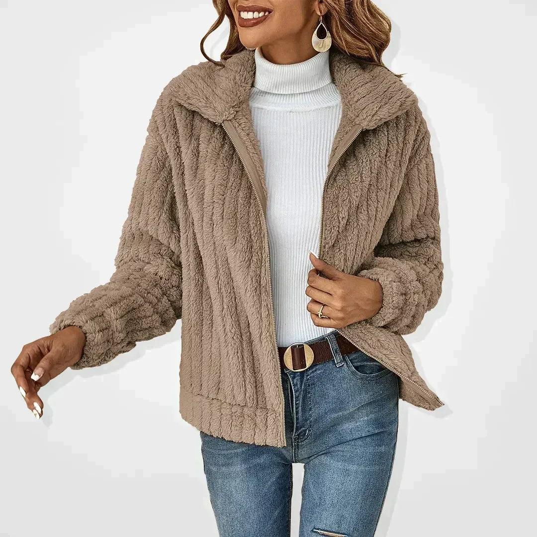 GENEVIEVE™ - Stylish Sherpa Jacket - MABEL LONDON
