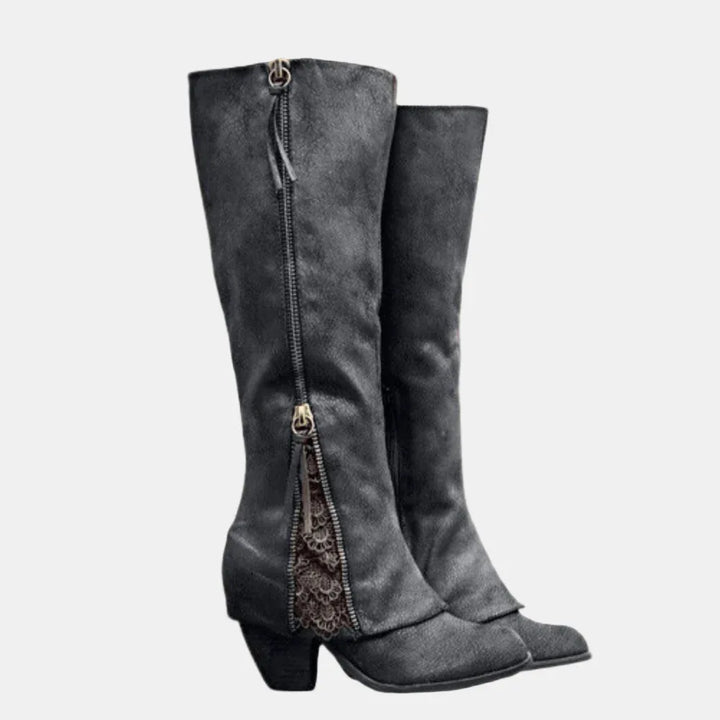 Sienna | Lace Rider Boots - MABEL LONDON