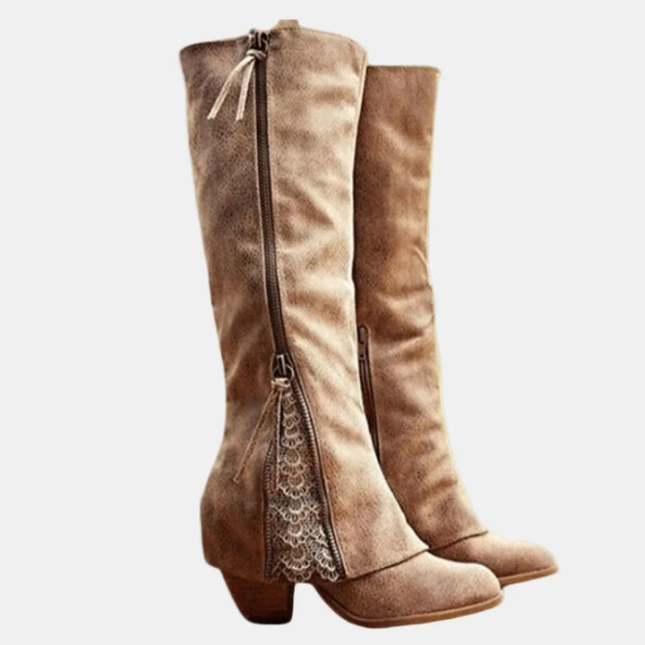 Sienna | Lace Rider Boots - MABEL LONDON
