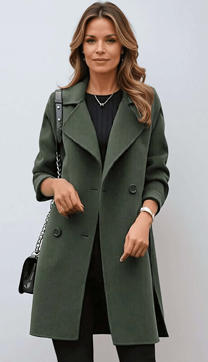 CELINA™ - Long Trench Coat - MABEL LONDON