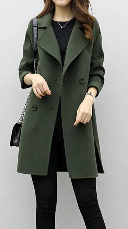 CELINA™ - Long Trench Coat - MABEL LONDON