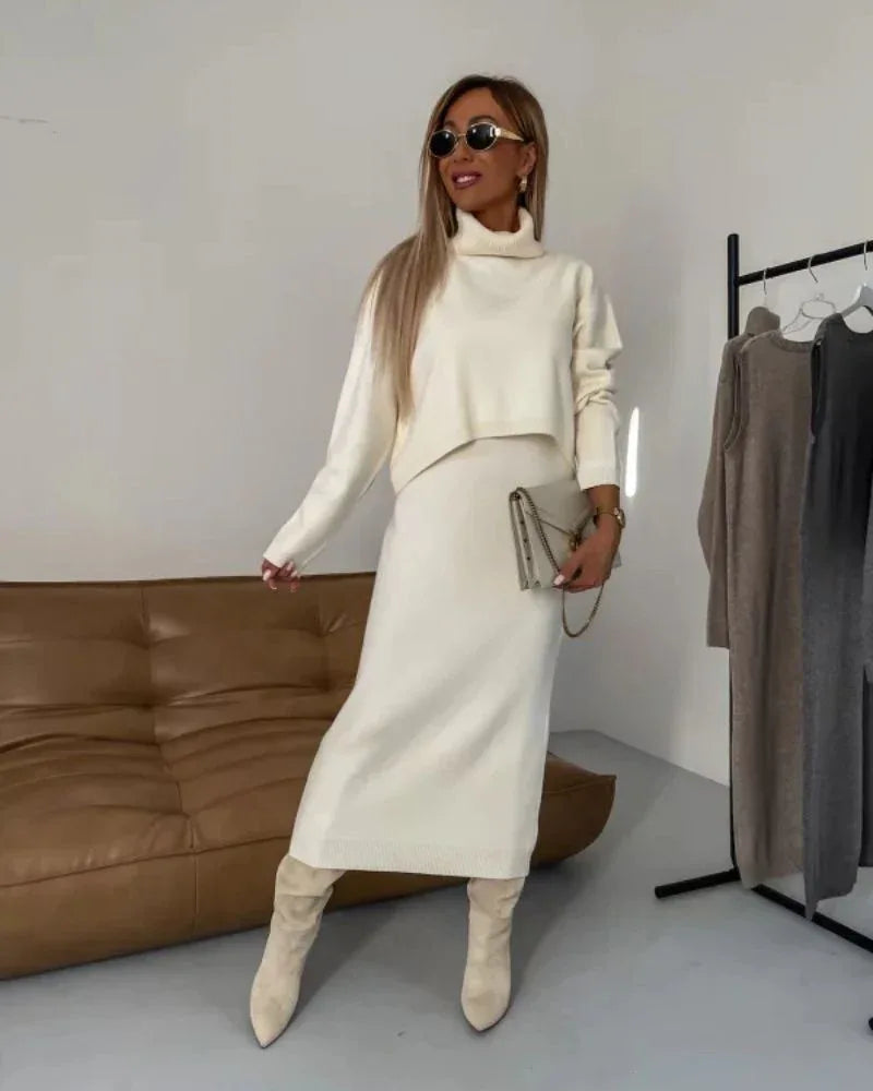 CLARISSA™ - Chic Two-Piece Knit Set - MABEL LONDON