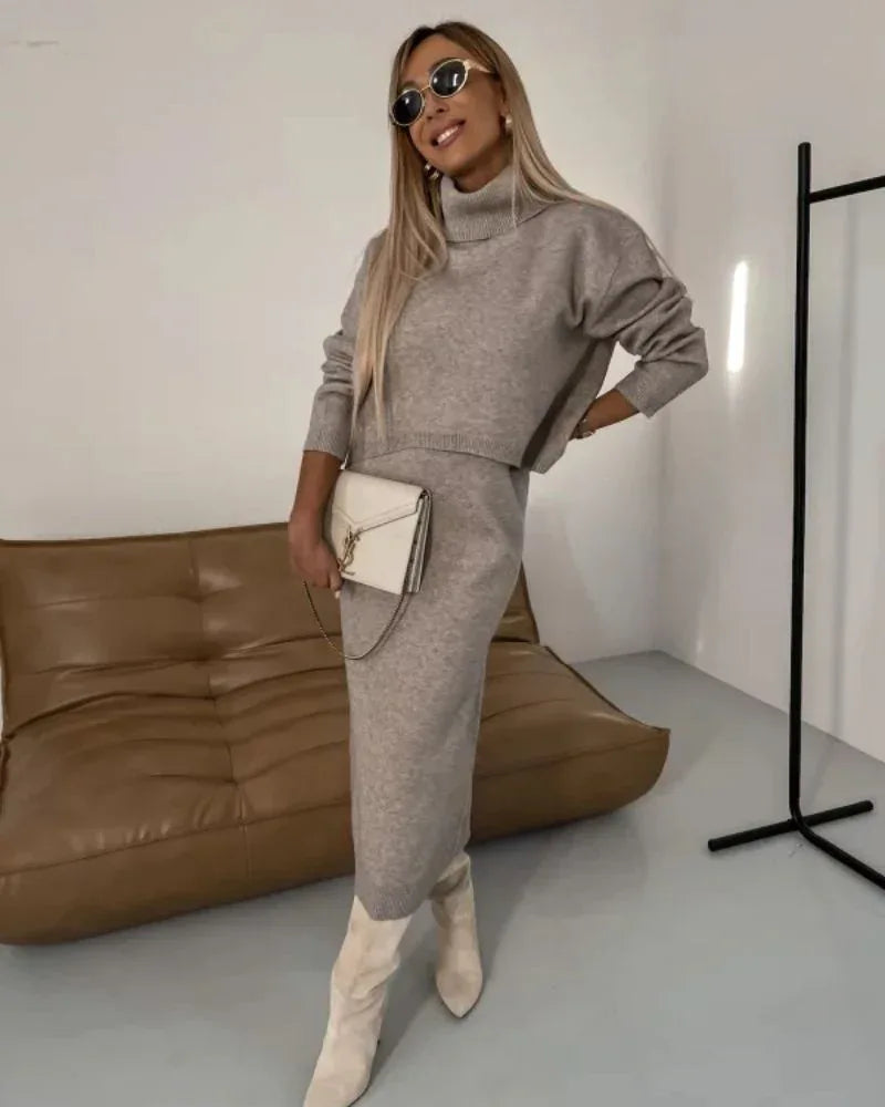 CLARISSA™ - Chic Two-Piece Knit Set - MABEL LONDON