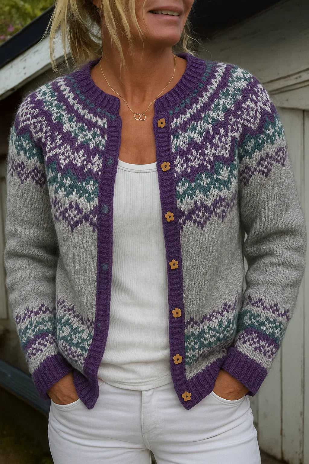 NAOMI | VINTAGE ICELANDIC CARDIGAN - MABEL LONDON