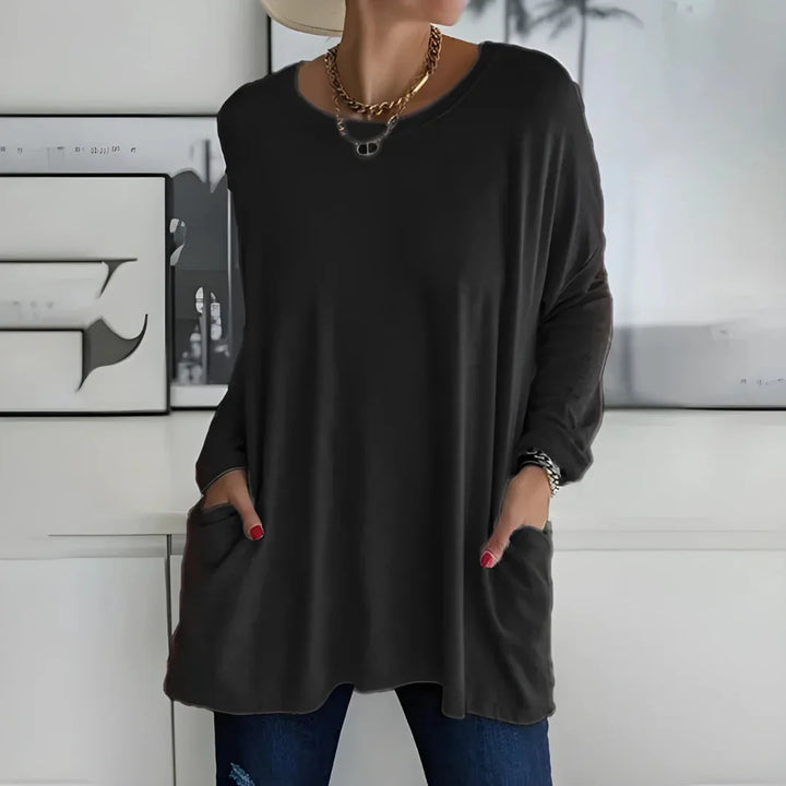 Moira | Relaxed Long Sleeve Top - MABEL LONDON