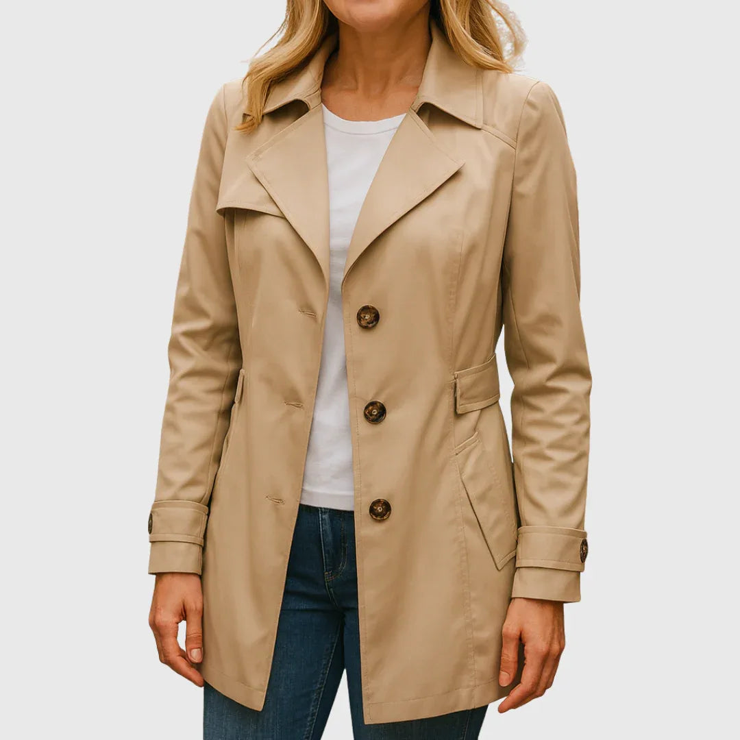 Jamie - Elegant Autumn Trench Coat - MABEL LONDON