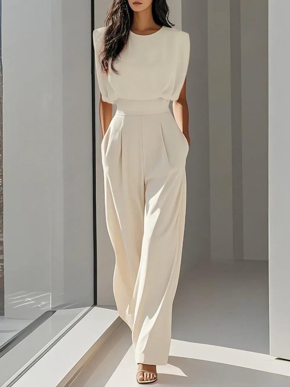 PAQUITA™ - Elegant Sleeveless Summer Jumpsuit - MABEL LONDON