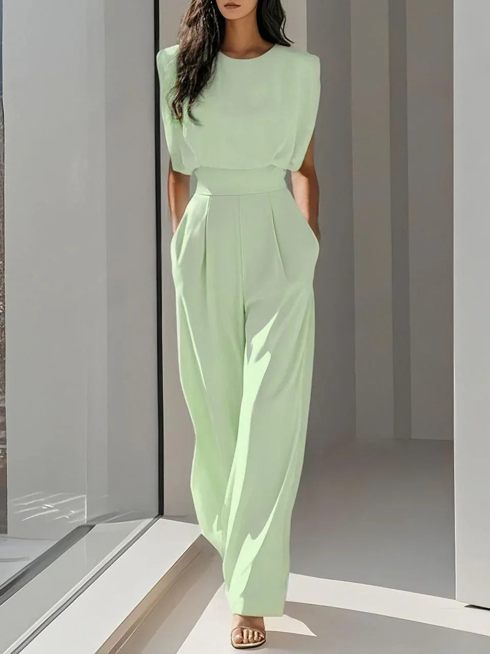 PAQUITA™ - Elegant Sleeveless Summer Jumpsuit - MABEL LONDON