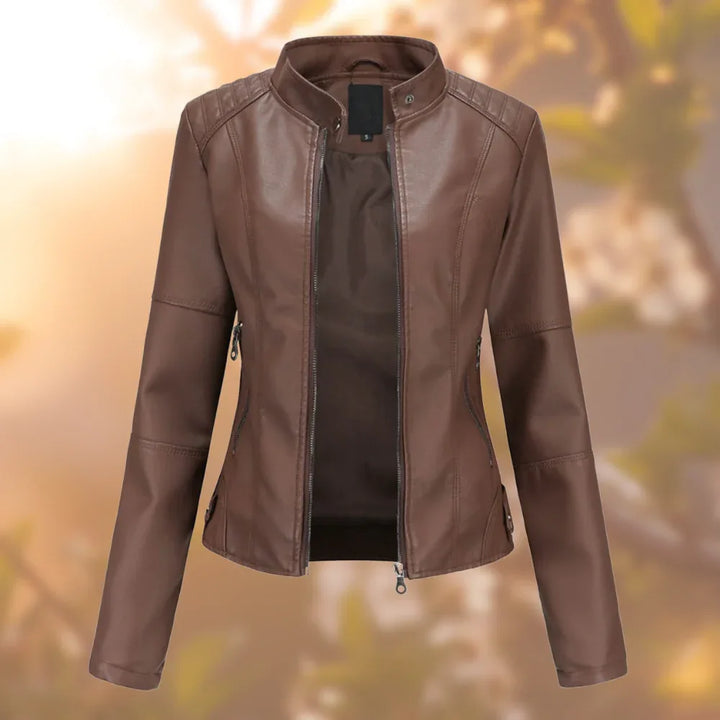 Savannah | Stylish leather jacket - MABEL LONDON