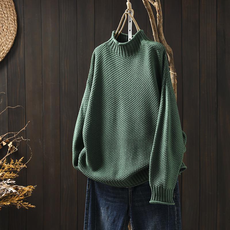 GRACE™ | Relaxed Fit Waffle Sweater - MABEL LONDON