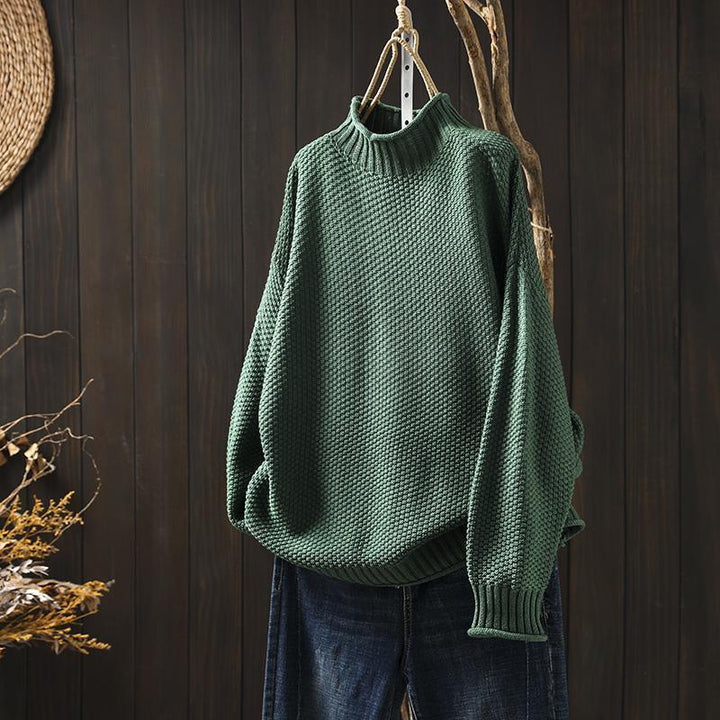 GRACE™ | Relaxed Fit Waffle Sweater - MABEL LONDON
