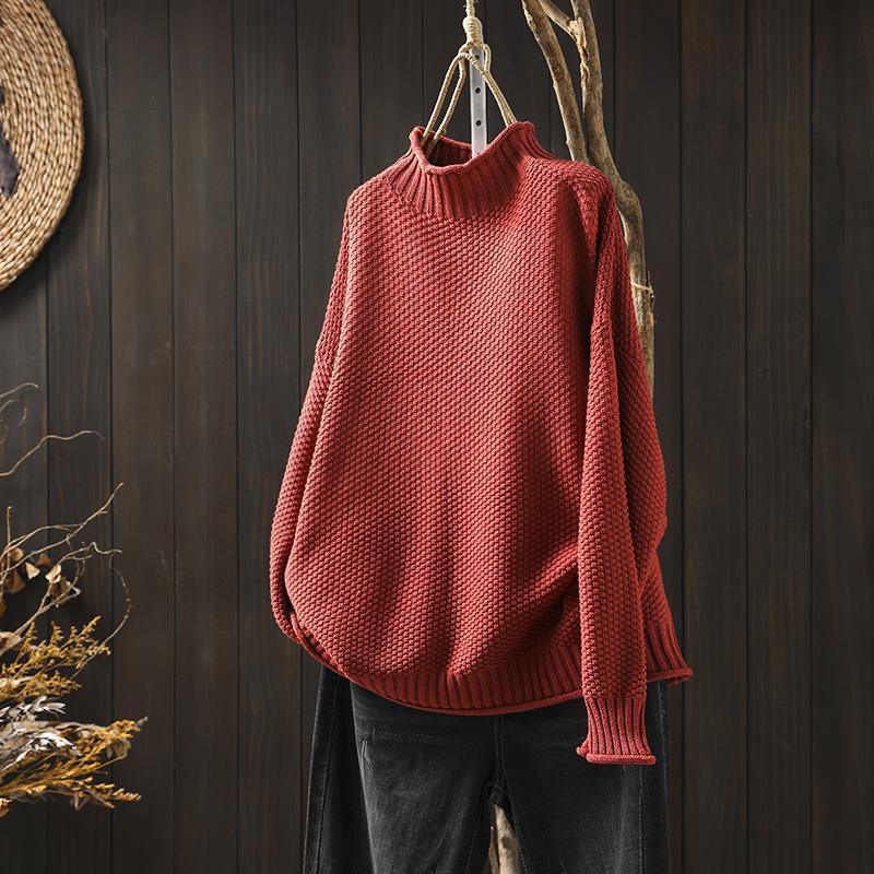 GRACE™ | Relaxed Fit Waffle Sweater - MABEL LONDON