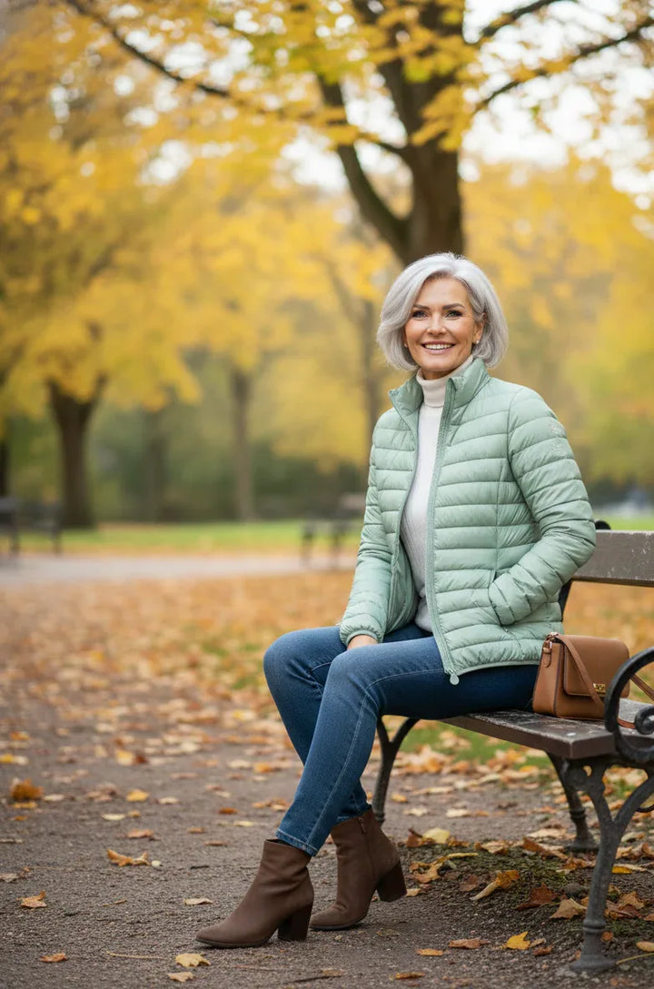 Nalia – Quilted High-Neck Jacket - MABEL LONDON