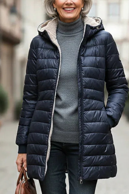 Mayla - Mid-Length Fleece Jacket - MABEL LONDON