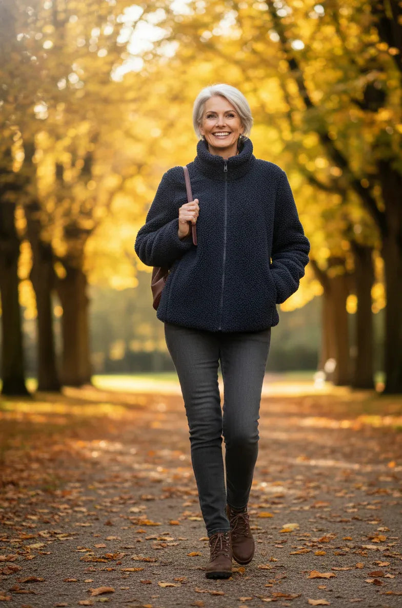 Nova – Cozy Sherpa Zip Jacket - MABEL LONDON