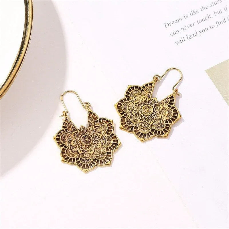 Lotus Mandala Earrings - MABEL LONDON
