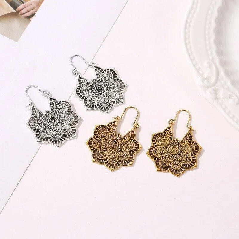 Lotus Mandala Earrings - MABEL LONDON
